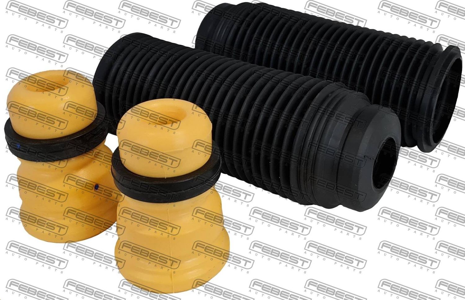 Комплект отбойников и пыльников амортизаторов (стоек) Febest. Артикул VWSHB-001-KIT