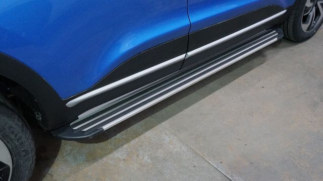 Пороги алюминиевые ТСС Slim Line Silver 1720 мм для Kaiyi X3 Pro 2023-2026. Артикул KAIX3P23-04S