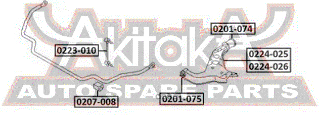 Сайлентблок переднего рычага подвески Asva. Артикул 0201-074