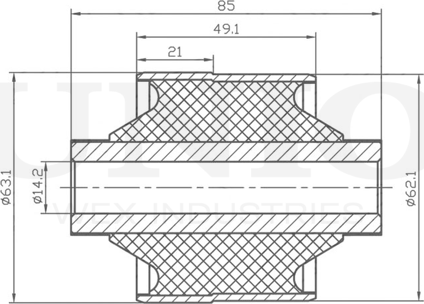 Сайлентблок рычага подвески (Unio). Артикул RMP-20619