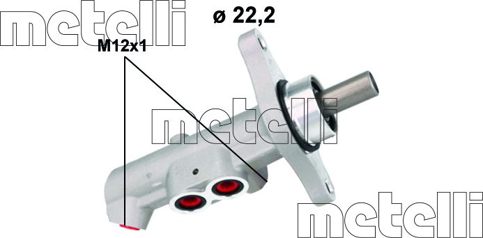 Тормозной цилиндр главный Metelli для Renault Duster I 2012-2020. Артикул 05-1177