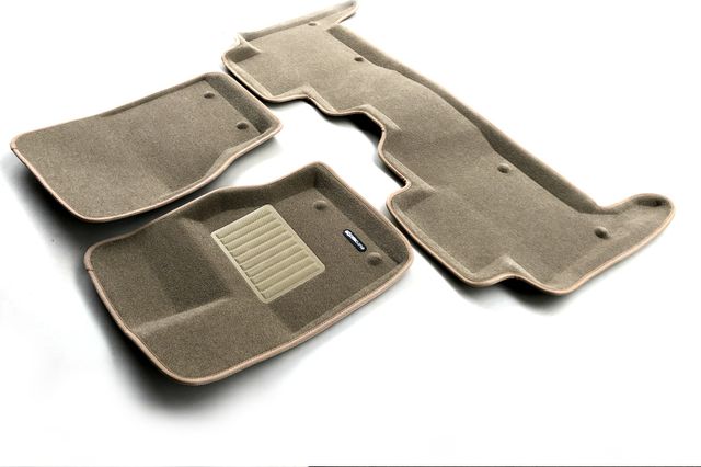 Коврики текстильные Euromat 3D Business для салона Land Rover Range Rover Sport II L494 2014-2021 Бежевые. Артикул EMC3D-003109T