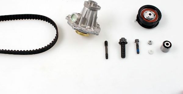 Помпа (водяной насос) с комплектом ремня ГРМ Hepu. Артикул PK05420