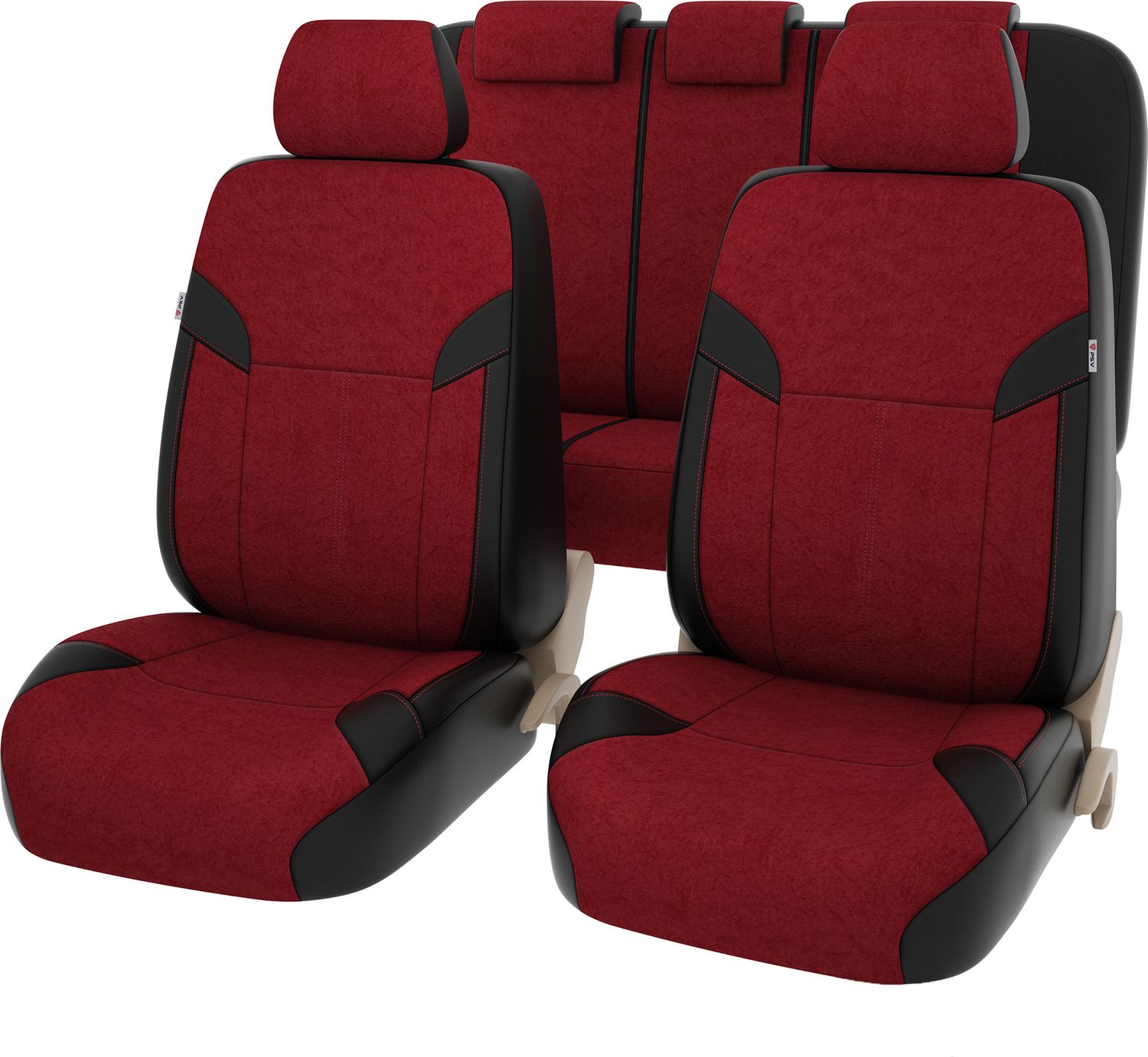 Чехлы универсальные PSV Amulet Next на сидения, цвет Терморомб Черный/Красный. Артикул 131846