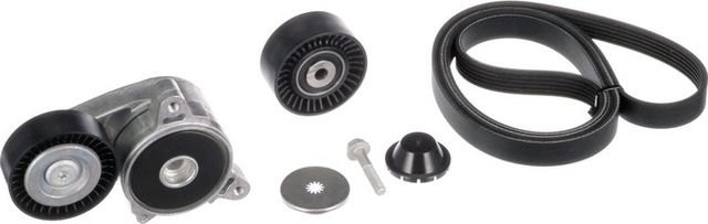 Приводной ремень поликлиновой с роликами (комплект) Gates Micro-V® для Jeep Compass I 2007-2016. Артикул K086PK1718