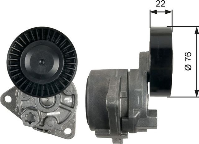 Натяжной ролик (натяжитель) приводного клинового зубчатого ремня Gates DriveAlign™. Артикул T39217