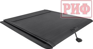 Крышка кузова РИФ роллета раздвижная 1511х1570 мм, алюминиевая для Dongfeng DF6 2022-2025 Черная. Артикул ZM56B