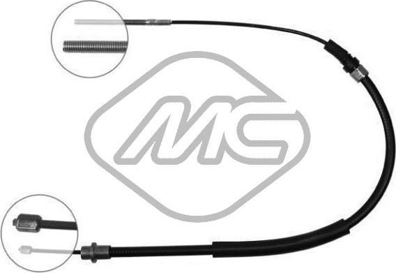 Трос ручника (тросик ручного тормоза) Metalcaucho правый для Peugeot 607 I 2000-2011. Артикул 82827