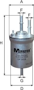 Топливный фильтр MFilter для Skoda Yeti I 2014-2017. Артикул DF 3528