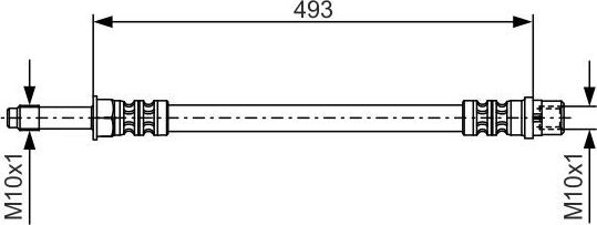 Тормозной шланг Bosch задний для Volkswagen Crafter I 2006-2016. Артикул 1 987 476 294
