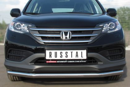 Защита РусCталь переднего бампера d63 для Honda CR-V IV до рестайлинга 2012-2015. Артикул HVZ-001336
