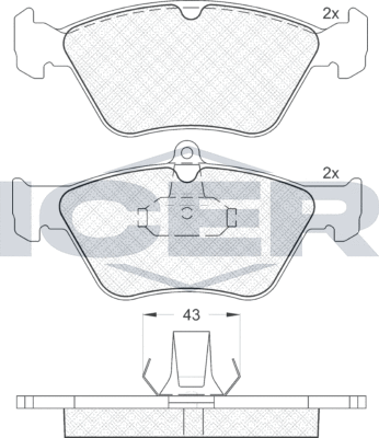 Тормозные колодки Icer. Артикул 180988