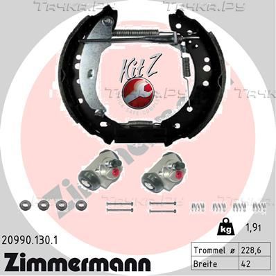 Тормозные колодки Zimmermann KIT Z задние для Renault Clio II 1998-2013. Артикул 20990.130.1