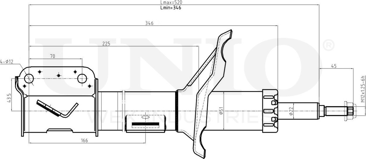 Амортизатор подвески (Unio). Артикул SAB-10071
