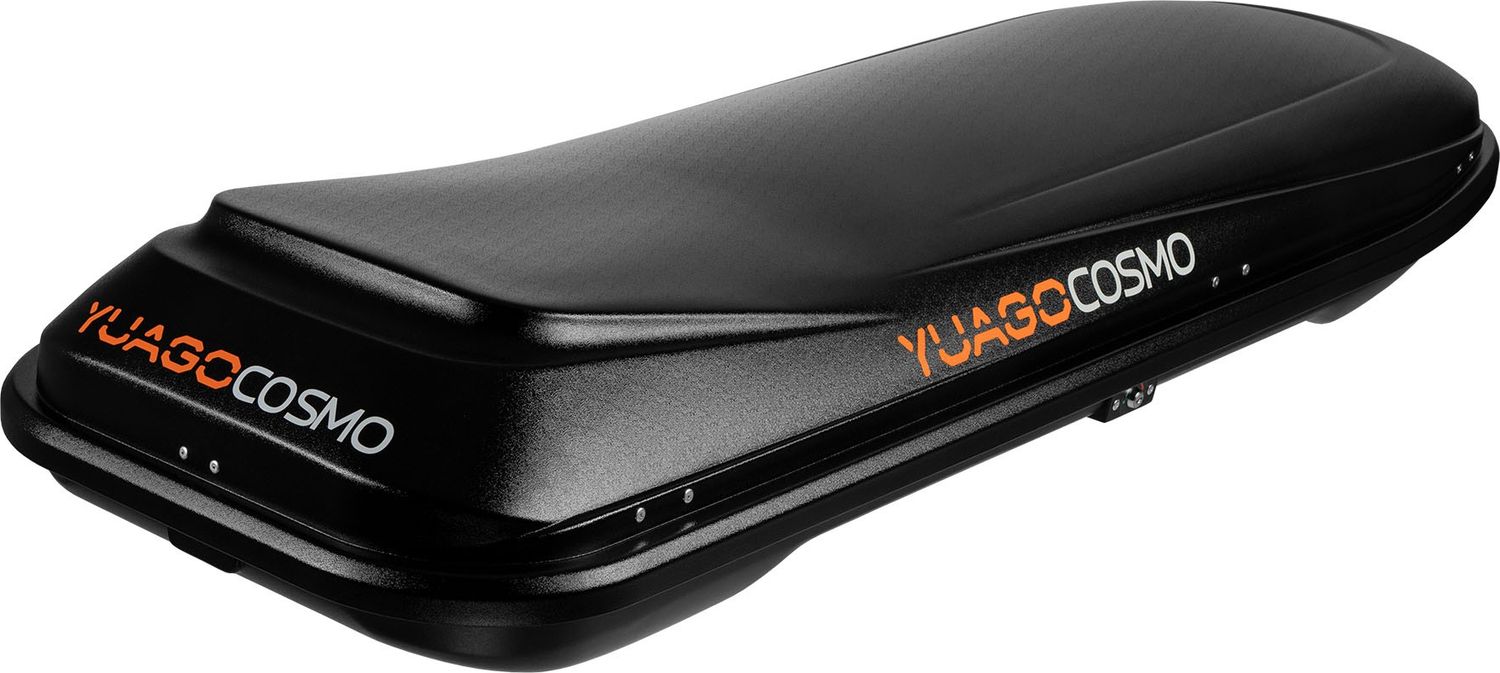 Автомобильный бокс Yuago Cosmo (тиснение) (EuroLock) черный (485 л, 218х73х30 см). Артикул 2000000021331