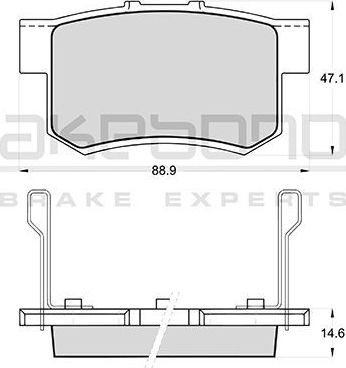 Тормозные колодки Akebono Standard задние для Honda Stream I 2001-2006. Артикул AN-492WK
