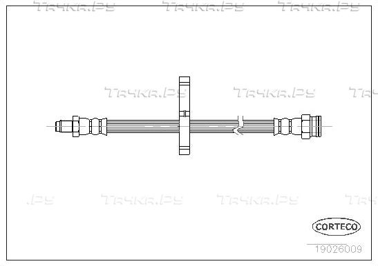 Тормозной шланг Corteco. Артикул 19026009