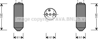 Осушитель кондиционера AVA (алюминий). Артикул MTD151