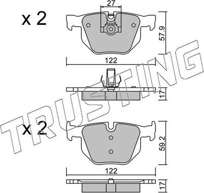Тормозные колодки Trusting. Артикул 660.0