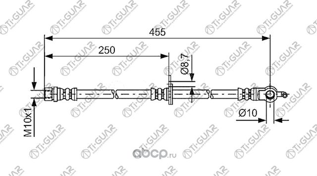Шланг тормозной TG-90947-02F64 * Ti-Guar. Артикул TG9094702F64