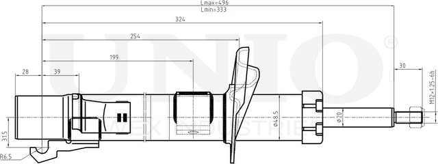 Амортизатор подвески (Unio). Артикул SAB-10153