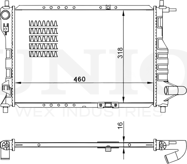 Радиатор двигателя (Unio). Артикул RAD-10106