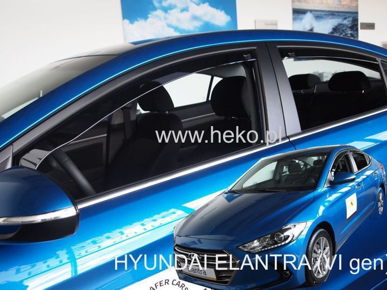 Дефлекторы Heko для окон Hyundai Elantra VI седан 2015-2026. Артикул 17287