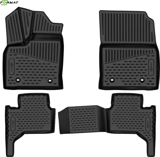 Коврики 3D Format c повышенной износостойкостью для салона Lexus LX 600 (цельные сид. 2 ряда, 5 мест) 2021-2026. Артикул FORMAT.3DA67310210k