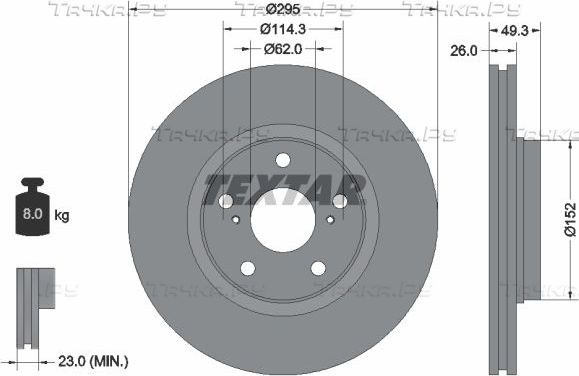 Тормозные колодки Textar передние для Kia Sportage IV 2015-2022. Артикул 2232901