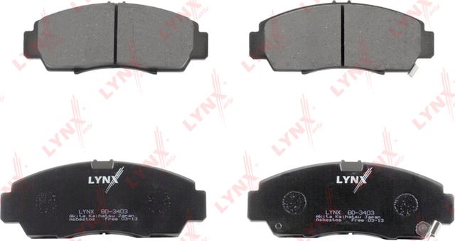 Тормозные колодки LYNXauto передние для BYD F6 2008-2014. Артикул BD-3403