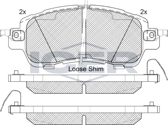 Тормозные колодки Icer для Mazda 2 III (DJ) 2014-2026. Артикул 182235