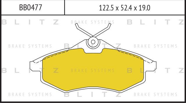 Колодки тормозные дисковые | перед | (Blitz) Blitz. Артикул BB0477