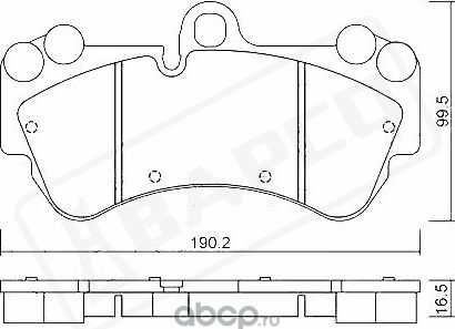 Колодки тормозные дисковые, комплект BP0277, (Bapco). Артикул BP0277