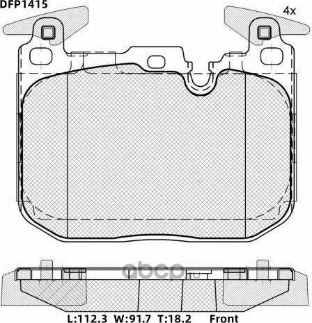 Колодки тормозные дисковые Double Force. Артикул DFP1415
