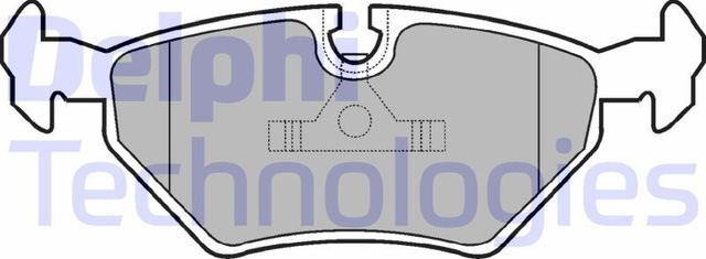 Тормозные колодки Delphi (Low-Metallic). Артикул LP555