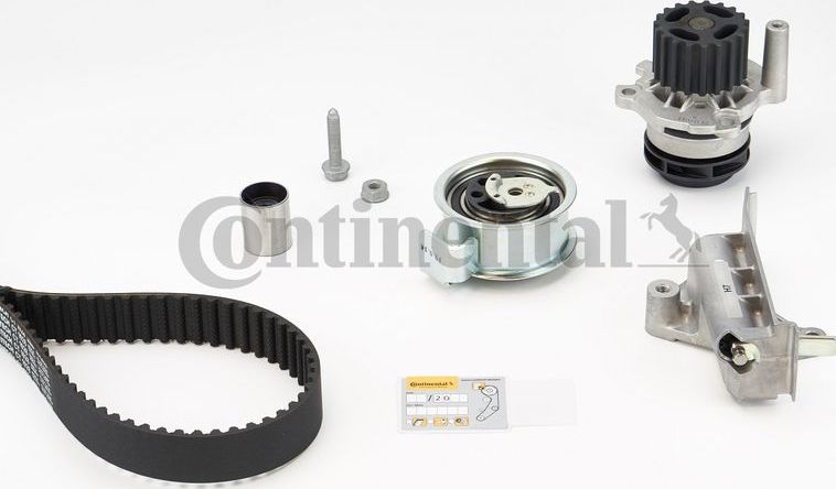 Помпа (водяной насос) с комплектом ремня ГРМ ContiTech. Артикул CT1028WP6