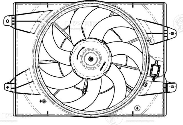 Вентилятор радиатора двигателя Luzar. Артикул LFK 3036