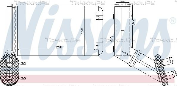 Радиатор отопителя (печки) Nissens. Артикул 73972