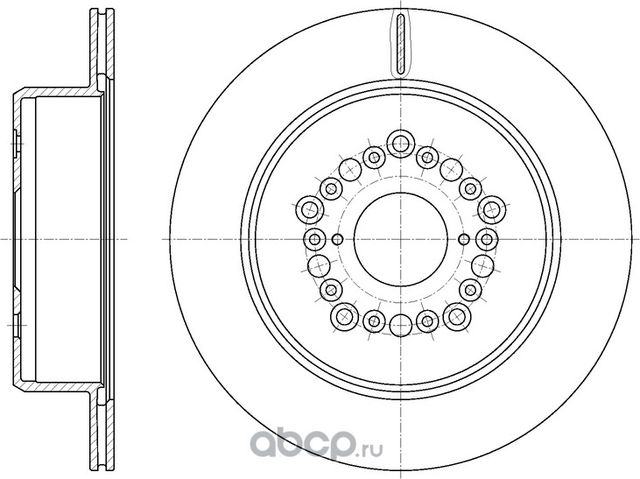 Диск тормозной вентилируемый (G-Brake). Артикул GR02659