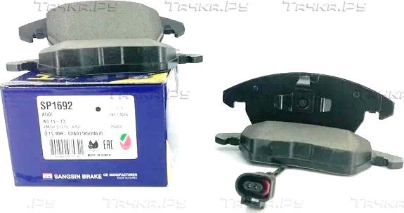 Тормозные колодки Sangsin Hi-Q передние для SEAT Leon II 2005-2012. Артикул SP1692