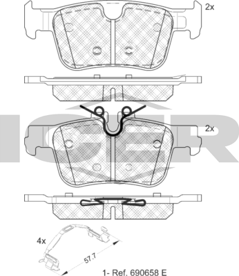 Тормозные колодки Icer. Артикул 182494