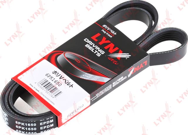 Приводной ремень поликлиновой LYNXauto. Артикул 6PK1650