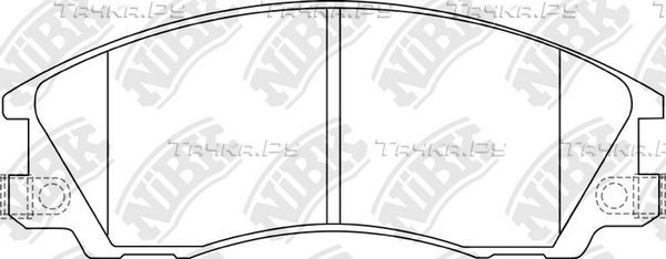 Тормозные колодки NiBK передние для Kia Opirus I 2003-2011. Артикул PN0853