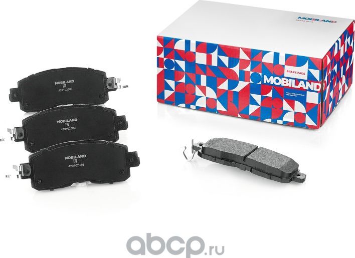 Колодки тормозные дисковые передние (4 шт.) с п/шум. пласт. NISSAN TEANA III (L3 (Mobiland). Артикул 429102380