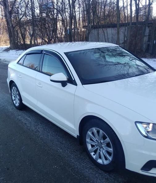 Дефлекторы V-Star для окон (с хром. молдингом) Audi A3 8V седан 2012-2020. Артикул CHR25130
