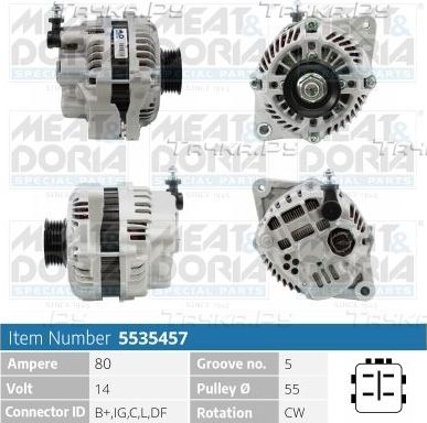 Генератор Meat & Doria для Suzuki Grand Vitara III 2005-2015. Артикул 5535457
