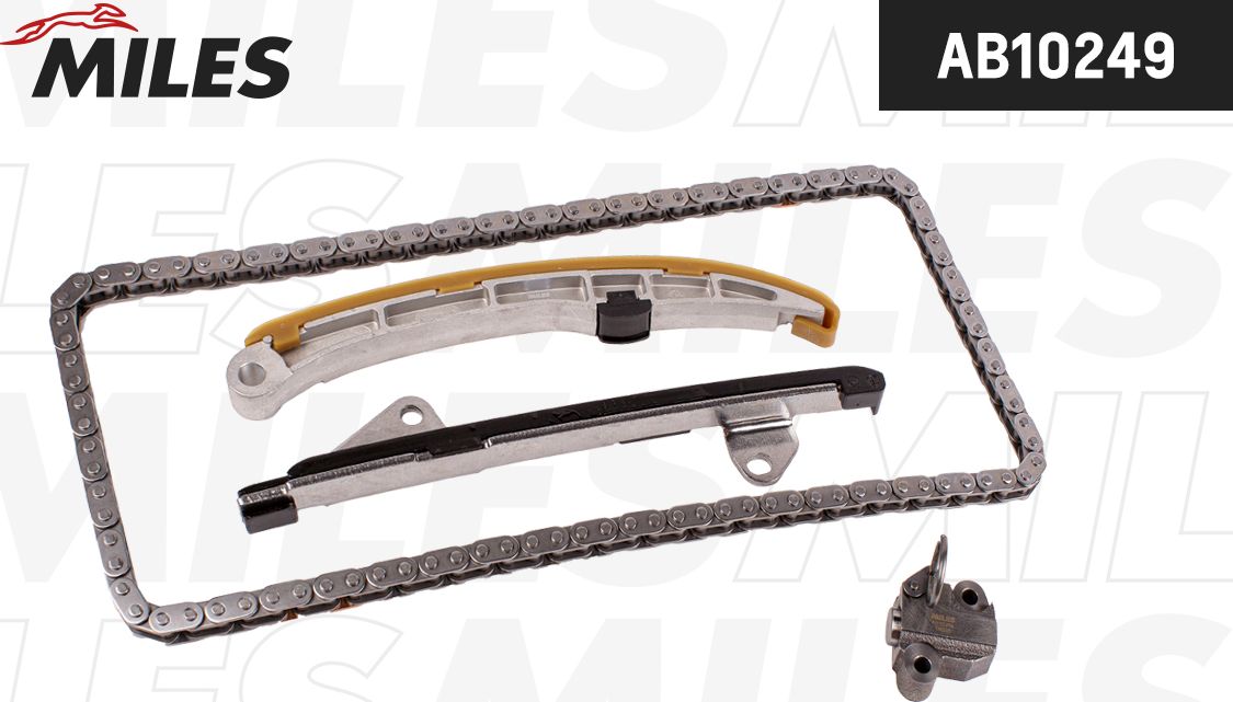 Комплект цепи ГРМ TOYOTA AURIS/COROLLA/YARIS 1ND-TV 12- без звездочек (Miles) Miles. Артикул AB10249
