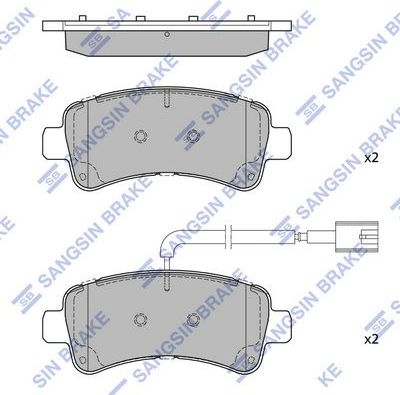 Тормозные колодки Sangsin Hi-Q. Артикул SP4429