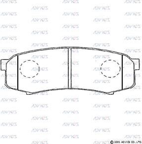 Тормозные колодки Advics. Артикул A2N012