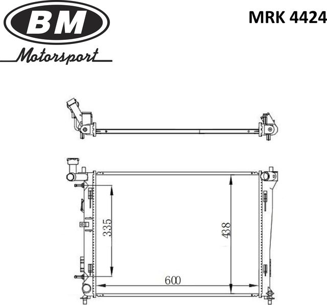 Радиатор двигателя HYUNDAI/KIA CEED/ ELANTRA (07-12) AT/ AC +/ (BM). Артикул MRK4424